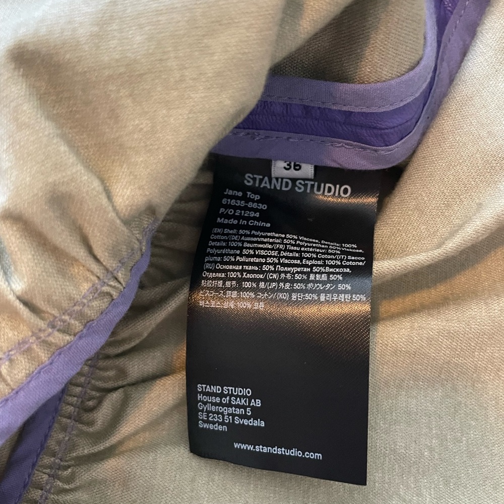 Stand Studio Purple Tank Top - Picture 6 of 8